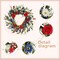 20 Inch Patriotic Wreath for Front Door Artificial Spring/Summer Floral Wreath Red White Blue Roses Daisies Independence Day Memorial Day for Indoor Outdoor Home Wall Holiday Decor